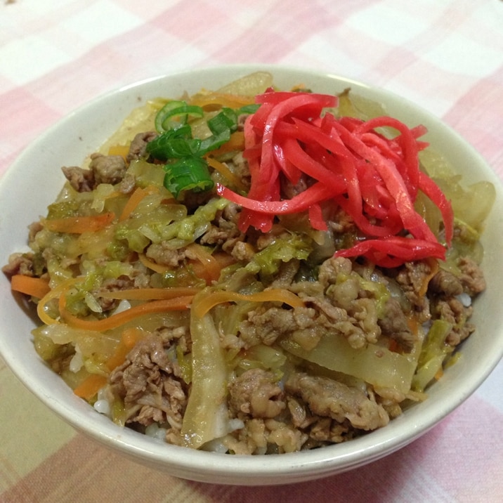 白菜牛丼♪